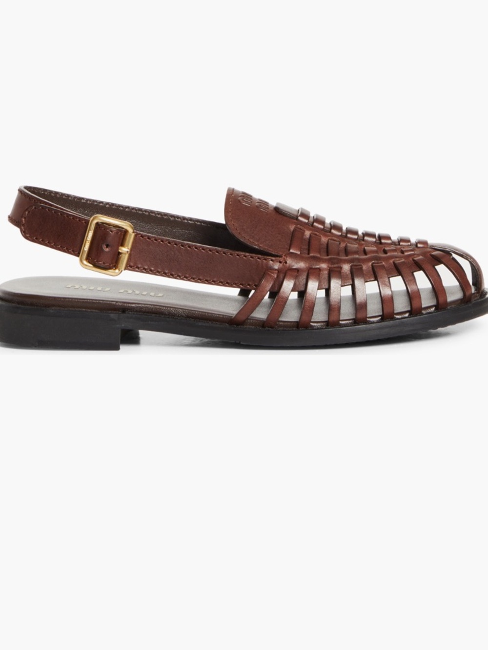 Miu Miu woven leather slingback sandals 37.5 - Picture 3 of 3